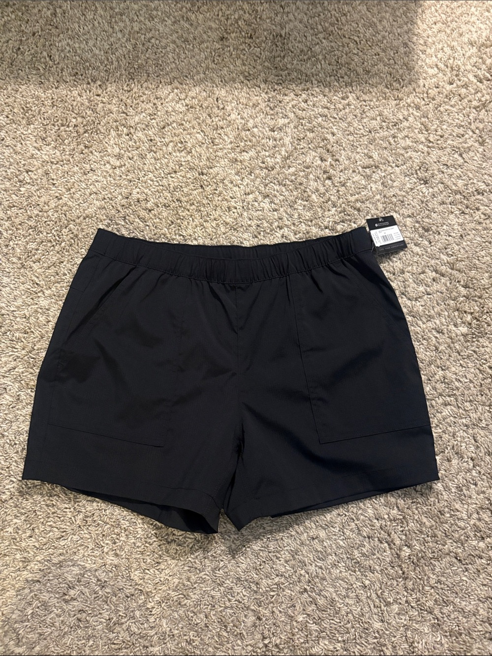 Eddie Bauer Women’s Athletic Black Elastic-Waist Shorts